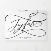 Romantische Joyful KerstMulti-foto Drieluik Wenskaart (Cover)