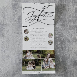 Romantische Joyful KerstMulti-foto Drieluik Wenskaart