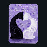 Romantische Jubileum magneet met paar Cat<br><div class="desc">Mooie Liefde Romantische Kat Koppel Jubileum Magneten - Schilderen - - of Kiezen / Uw Unieke Tekst toevoegen - Naam / Kleuren / Lettertype / Grootte / Elementen - Afbeelding / meer - Maak Uw Speciale Gift - Formaat wijzigen en verplaatsen of verwijderen en elementen / tekst toevoegen met maatwerktool...</div>