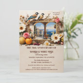 Romantische Jubileum Partij Kaart (Staand voorkant)