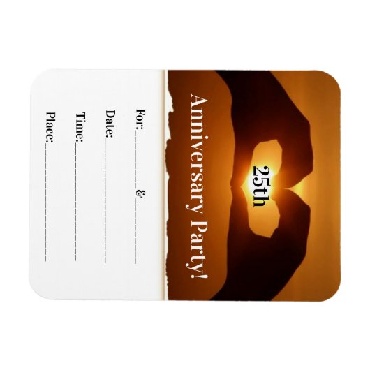 Romantische Jubileum Partij Magneet (Horizontaal)