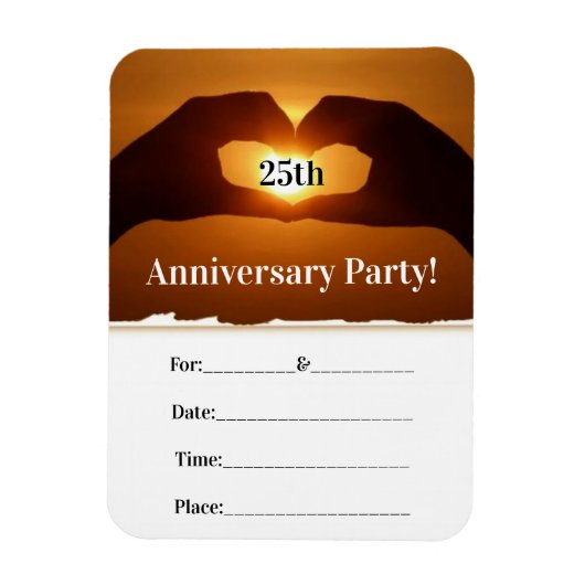 Romantische Jubileum Partij Magneet (Verticaal)