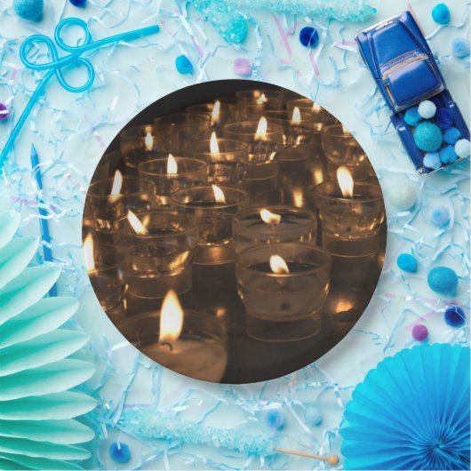 Romantische kaarsen kaarsen vlamlichten Borden Papieren Bordje (Feest)