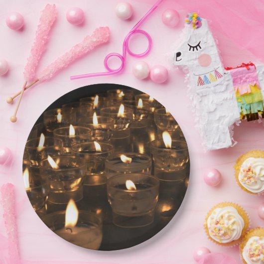 Romantische kaarsen kaarsen vlamlichten Borden Papieren Bordje (Feest)