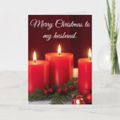 Romantische kaarsen kerst Kaart (Voorkant)