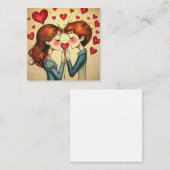 Romantische kaart notitiekaartje (Voorkant / Achterkant)