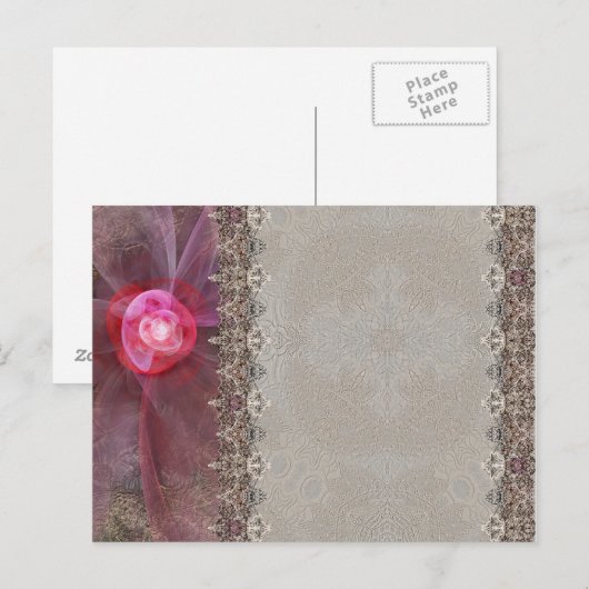 Romantische kaart voor felicitaties en uitnodiging (Voorkant / Achterkant)