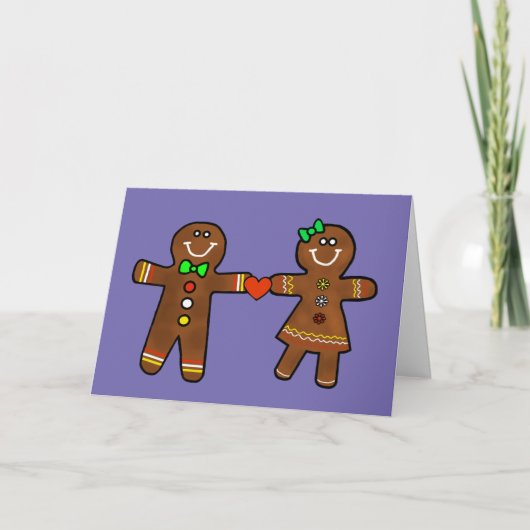 Romantische kaart voor Gingerbread-zielmaatsjes (Voorkant)