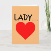 ROMANTISCHE KAART VOOR VROUW VRIENDIN, "LADY" (Voorkant)