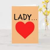 ROMANTISCHE KAART VOOR VROUW VRIENDIN, "LADY" (Gele Bloem)