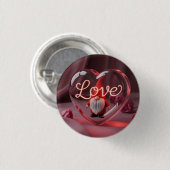 Romantische kabouter in hartvormige display met ne ronde button 3,2 cm (Voorkant /achterkant)