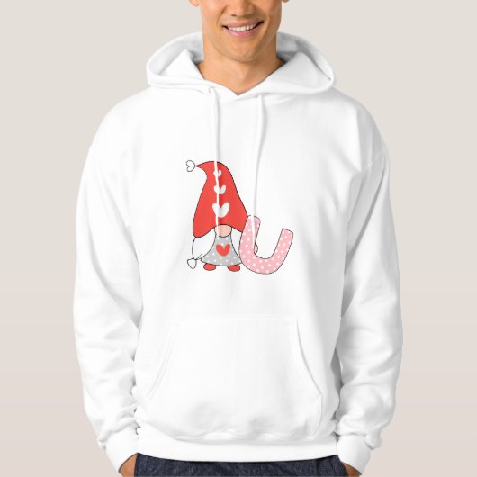 Romantische kabouter met gelukkig hoefijzer hoodie (Voorkant)