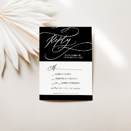 Romantische kalligrafie | Black Song Request RSVP