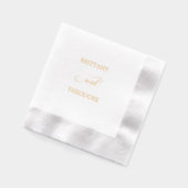 Romantische kalligrafie bloeit bruiloft folie servetten (Links)