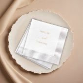 Romantische kalligrafie bloeit bruiloft folie servetten