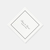 Romantische kalligrafie bloeit op maat trouwpapier servet (Hoek)