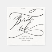 Romantische kalligrafie Bruid in wording Bruiloftf Servet (Voorkant)