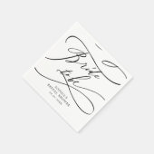 Romantische kalligrafie Bruid in wording Bruiloftf Servet (Hoek)