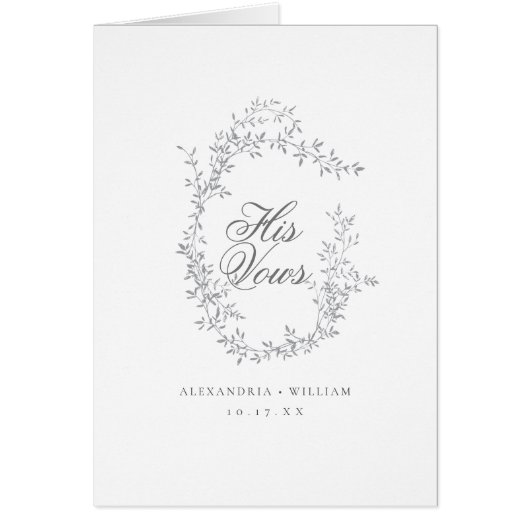 Romantische kalligrafie bruiloft gelofte Kaart boe (Voorkant)