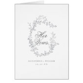 Romantische kalligrafie bruiloft gelofte Kaart boe (Voorkant)