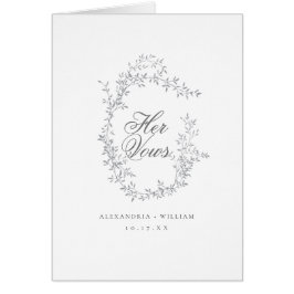 Romantische kalligrafie bruiloft gelofte Kaart boe