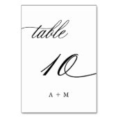 Romantische kalligrafie bruiloft nummer 10, kaart (Achterkant)