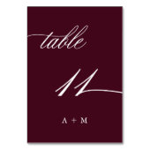 Romantische kalligrafie bruiloft nummer 11, Bourgo Kaart (Achterkant)