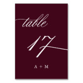 Romantische kalligrafie bruiloft nummer 17, Bourgo Kaart (Achterkant)