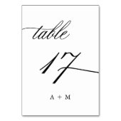 Romantische kalligrafie bruiloft nummer 17, kaart (Voorkant)