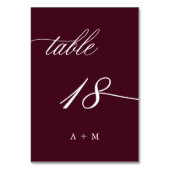 Romantische kalligrafie bruiloft nummer 18, Bourgo Kaart (Voorkant)