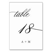Romantische kalligrafie bruiloft nummer 18, kaart (Achterkant)