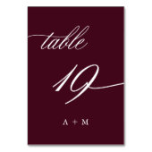 Romantische kalligrafie bruiloft nummer 19, Bourgo Kaart (Voorkant)