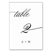 Romantische kalligrafie bruiloft nummer 2, kaart (Voorkant)