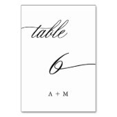 Romantische kalligrafie bruiloft nummer 6, kaart (Achterkant)