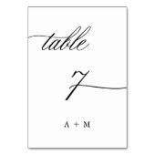 Romantische kalligrafie bruiloft nummer 7, kaart (Voorkant)