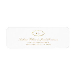 ROMANTISCHE KALLIGRAFIE BRUILOFT RETOURADRES ETIKET