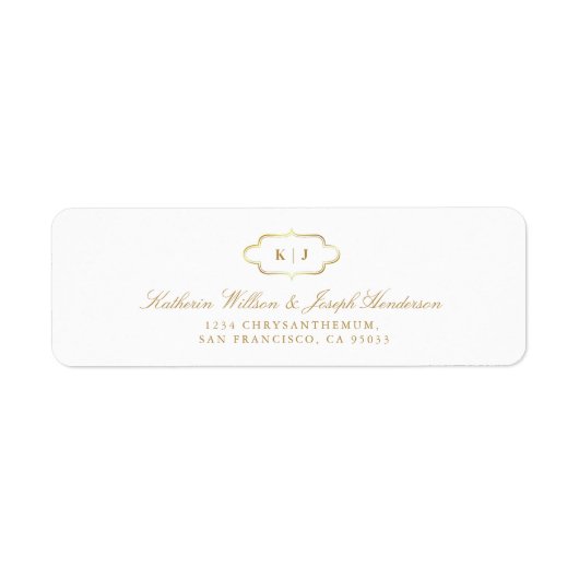 ROMANTISCHE KALLIGRAFIE BRUILOFT RETOURADRES ETIKET (Voorkant)