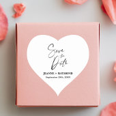 Romantische Kalligrafie Custom Wedding Save the Da Hart Sticker