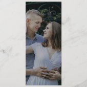 Romantische kalligrafie donkere foto bruiloft dine menu (Achterkant)