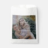 Romantische kalligrafie donkere foto dank u bruilo bedankzakje (Voorkant)