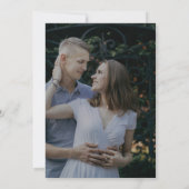 Romantische kalligrafie Donkere foto Monogram Trou Kaart (Achterkant)