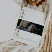 Romantische kalligrafie donkere foto overlay bruil uitnodigingen wikkel