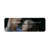 Romantische kalligrafie donkere foto overlay etiket (Voorkant)