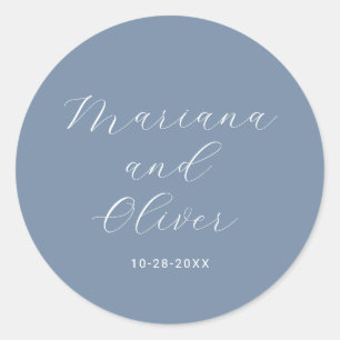 Romantische kalligrafie Dusty Blue Envelope zegels