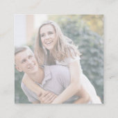 Romantische Kalligrafie Foto QR Code Bruiloft RSVP Informatiekaartje (Achterkant)