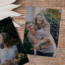 Romantische kalligrafie Fotobedekking - Plechtige Kaart