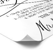 Romantische kalligrafie Fotografie Guest Book Sign Poster (Hoek)