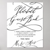 Romantische kalligrafie Fotografie Guest Book Sign Poster (Voorkant)