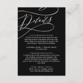 Romantische kalligrafie | Gegevens over het zwarte Informatiekaartje (Voorkant)