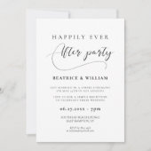 Romantische kalligrafie Gelukkig ooit na feest Kaart (Voorkant)